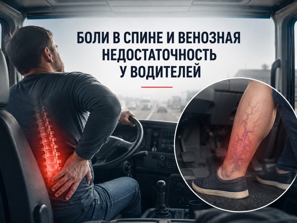 Боли в спине и венозная недостаточность у водителей: риски профессии и что с этим делать