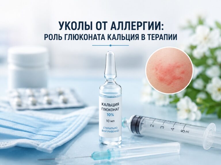 Уколы от аллергии: роль глюконата кальция в терапии