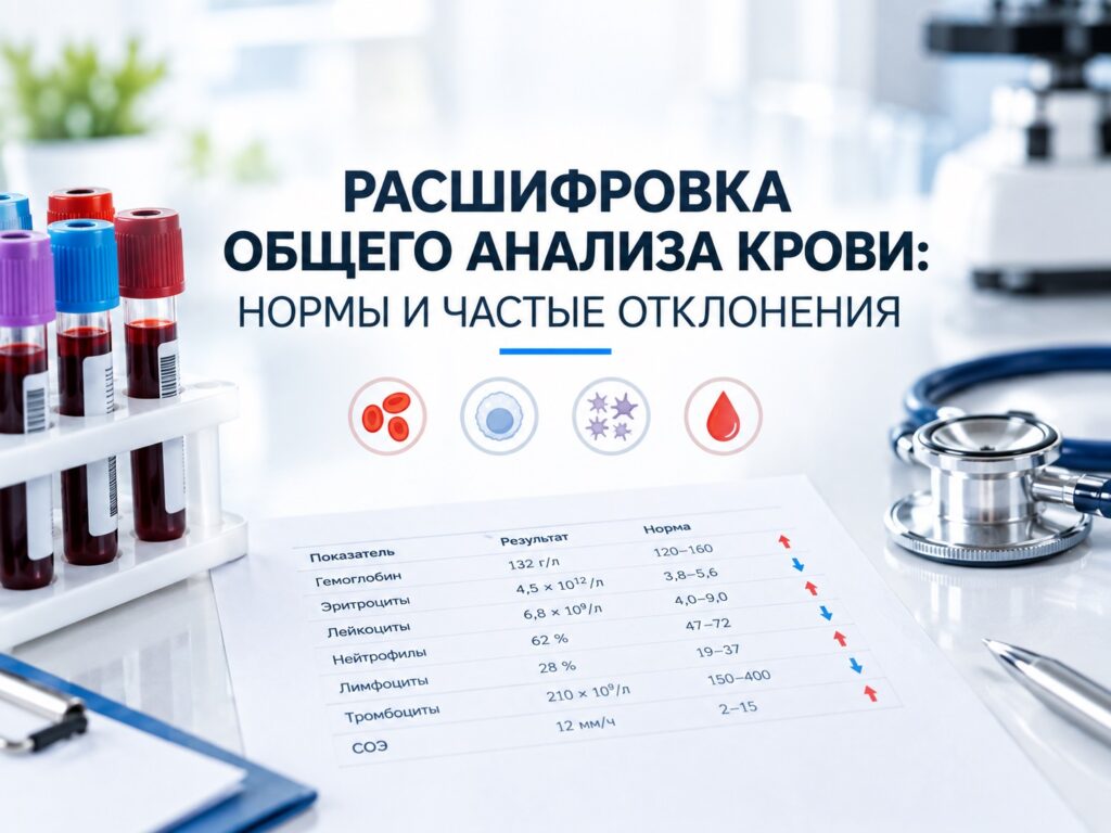 Расшифровка общего анализа крови: нормы и частые отклонения простыми словами