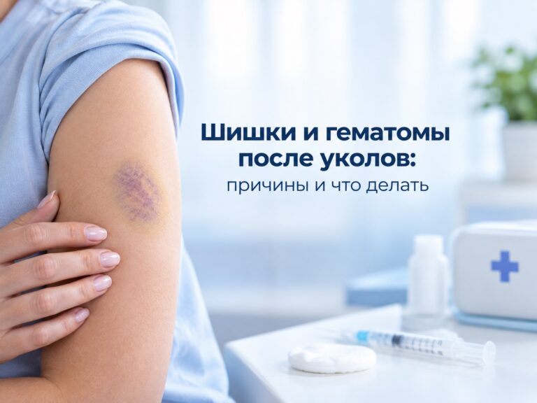 Шишки и гематомы после уколов: почему появляются и что с ними делать