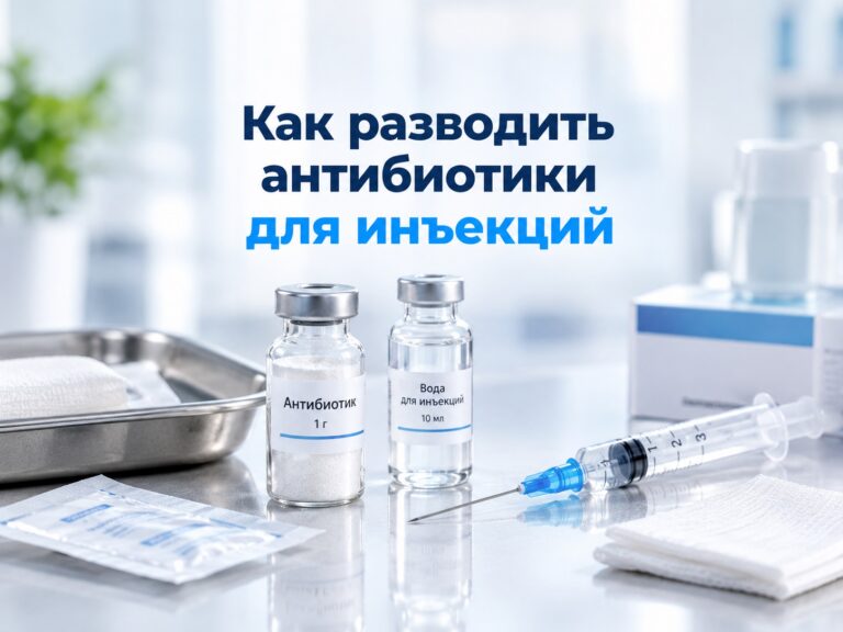 Как разводить антибиотики для инъекций: пошаговая инструкция и частые ошибки