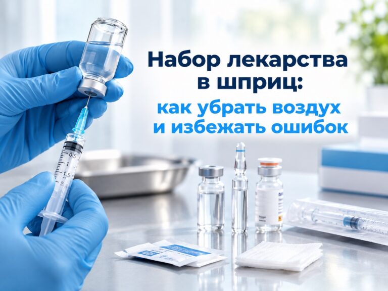 Набор лекарства в шприц: как убрать воздух и избежать ошибок