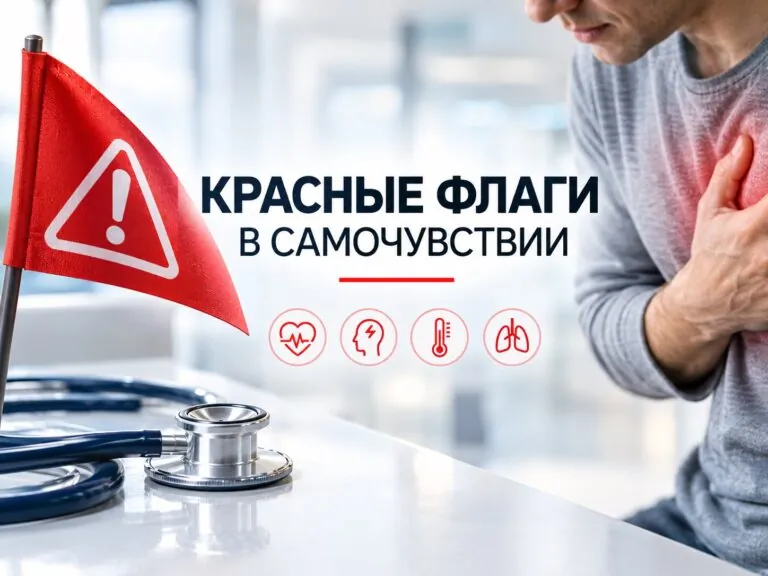 Красные флаги в самочувствии: симптомы, при которых нельзя откладывать визит к врачу